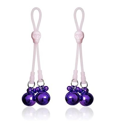 Nipple Toys Nipple Clamps Clips with Luminous Rope SM Flirting Toy for Women(Pink Skull Purple Bells) - Purple1 - CZ12MTCO29N...