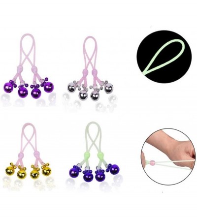 Nipple Toys Nipple Clamps Clips with Luminous Rope SM Flirting Toy for Women(Pink Skull Purple Bells) - Purple1 - CZ12MTCO29N...