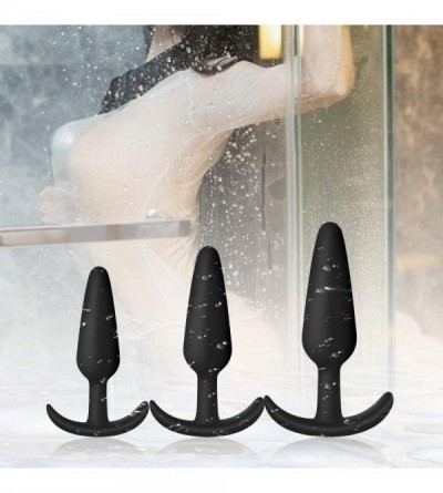 Anal Sex Toys 3Pcs Silicone Anal Plugs Trainer Kit Butt Plug Set for Men Women - CR18X070NK7 $12.29