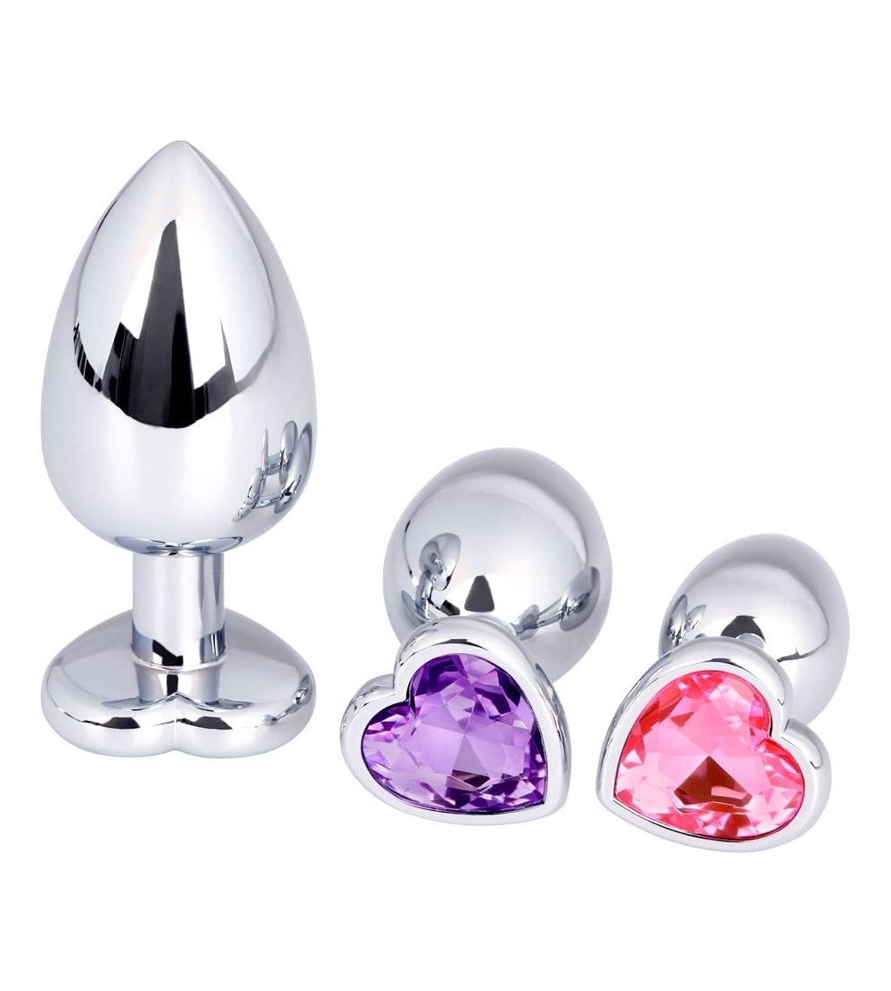 Anal Sex Toys Anal Plug Set - 3PCS Heart Sexy Toys Anal Butt Plugs Sex Love Games Personal Massager for Women Men Couples Lov...
