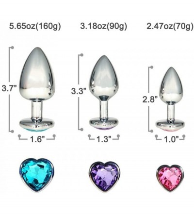 Anal Sex Toys Anal Plug Set - 3PCS Heart Sexy Toys Anal Butt Plugs Sex Love Games Personal Massager for Women Men Couples Lov...