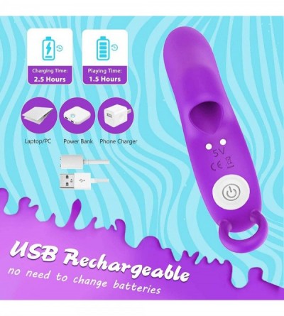 Vibrators G Spot Finger Vibrator- Personal Vibrator Clitoris Massager Sex Toy for Couples with 9 Powerful Vibration Textured ...