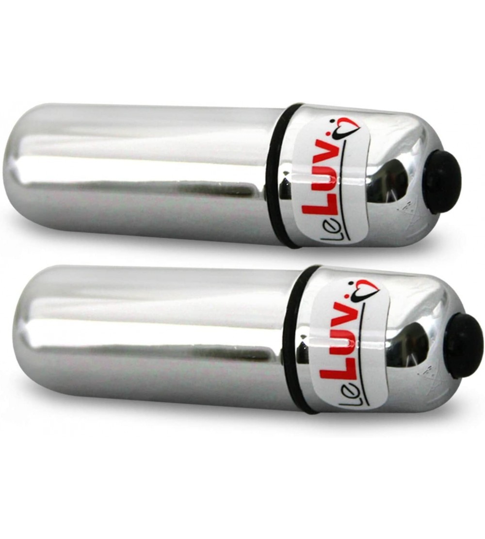 Vibrators Mini Bullet Vibrator 2.25 inch Compact Powerful Discreet 2 Pack Chrome - Chrome - CM11GM9DESZ $8.75