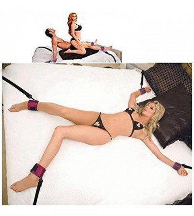 Restraints Bed štrápš Set Adullt Toys with Wrist and Ankle Handcuffs- Premium Nylon Bedroom Adjustable Cuffs for Adult Couple...