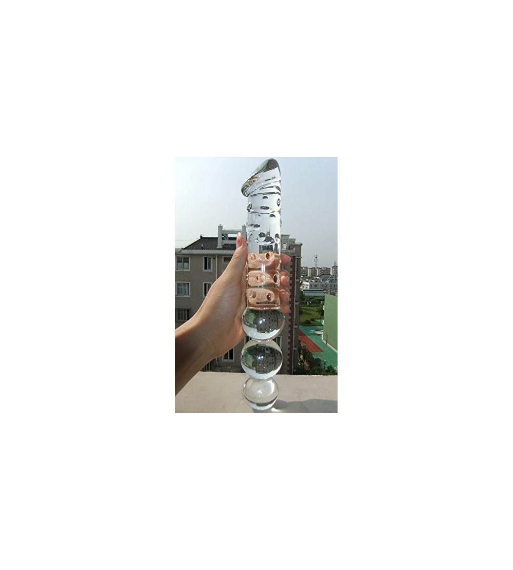 Anal Sex Toys T-explorer Sex Toys Adult Toys Large Big 11.8 Inch Transparent Crystal Immitate Glass Penis Glass Dilddo with 3...