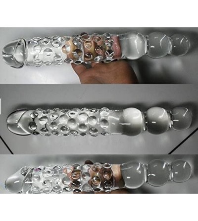 Anal Sex Toys T-explorer Sex Toys Adult Toys Large Big 11.8 Inch Transparent Crystal Immitate Glass Penis Glass Dilddo with 3...