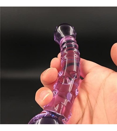 Anal Sex Toys Purple Pyrex Crystal Dildo Glass Dildos Penis Anal Female Adult Toys Sex Toys for Women - 180x30mmpurple - CG12...