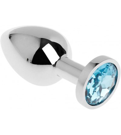 Anal Sex Toys Small Size Metal Crystal Amal Plug Booty Beads Jewelled Amal Bùtt Plugs Adūlt Toys for Men Couples - Light Blue...