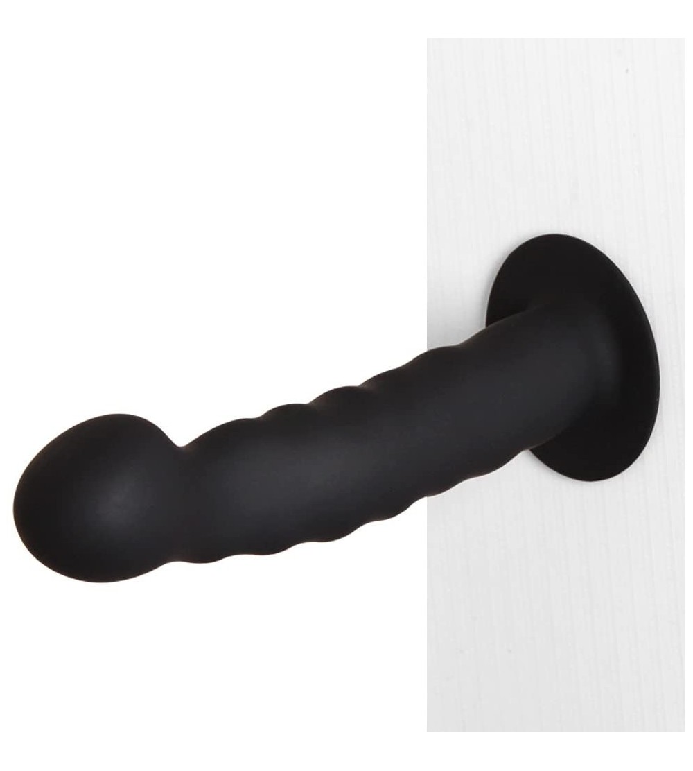 Anal Sex Toys Suction Cup Butt Anal Plug Prostate Massager - Body Safe Silicone - Best for Men- Women or Couples (Black) - Bl...
