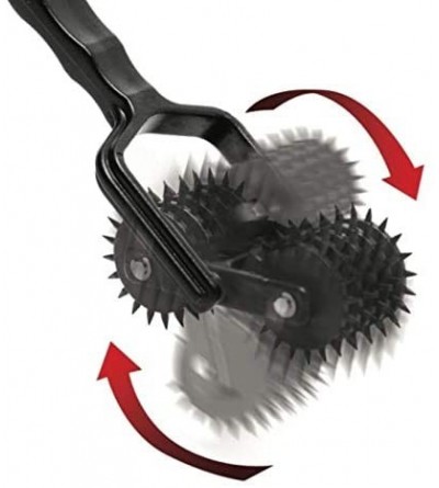 Paddles, Whips & Ticklers Wartenberg Wheel Pinwheel 5 Head ABS Skin Sensation Diagnostic for Couples Double Wheel - C818LT6DN...