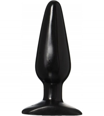 Anal Sex Toys Medium Smooth Black Butt Plug 5'' with Safety Base - CJ11Y5T8R81 $14.45