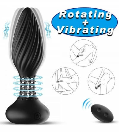 Anal Sex Toys Male Vibrating Prostate Massager Rotating Anal Vibrator- Remote Control 10 Speeds Unisex G Spot Vibrator Anal S...