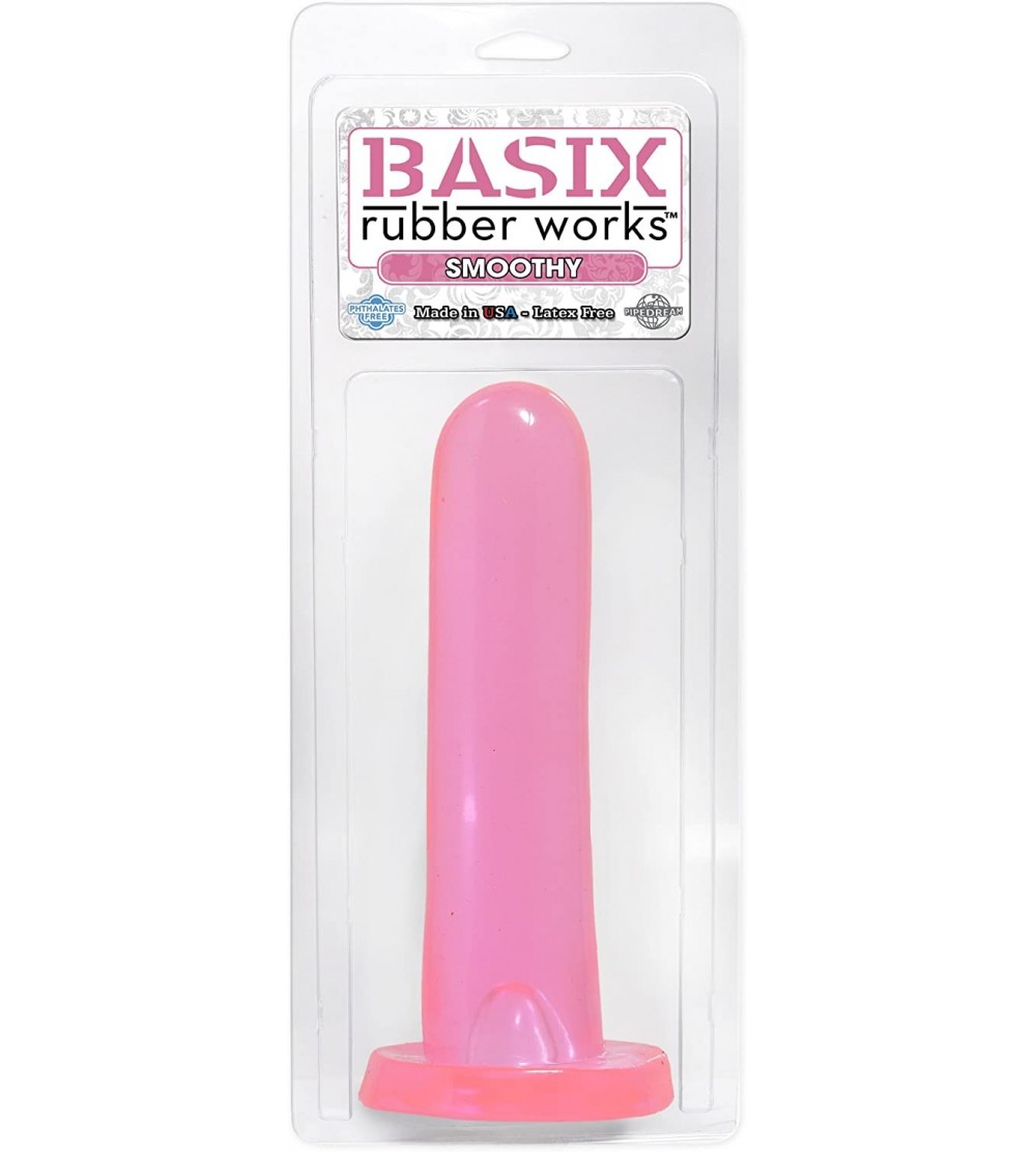 Vibrators Rubber Works 5-Inch Smoothy Dong- Pink - Pink - CW11274J0C3 $11.54