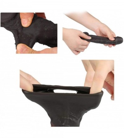 Pumps & Enlargers Thick Girth Enhancer Enlarger Ring Extension Sleeve Toy 8.0 inch for Male Black Color The Best Pênåˆís Slee...