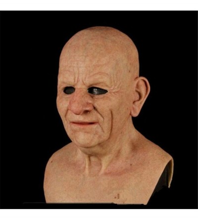 Blindfolds Another me The Elder Old Man Headgear for Masquerade Halloween Realistic Role-Play Silicone Head Mask - CL19IWMD8R...