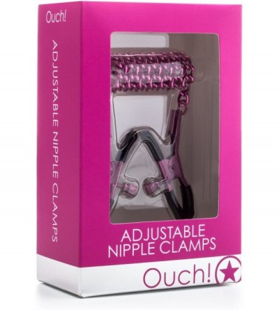 Nipple Toys Adjustable Nipple Clamps- Pink - Pink - CJ11O4OWJMH $14.67