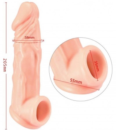 Pumps & Enlargers Male Vibrant Enhancing Sleeve Sleeve Extender Extension Enlarger Sheath Toy for Adults (Small Code) - CK18M...