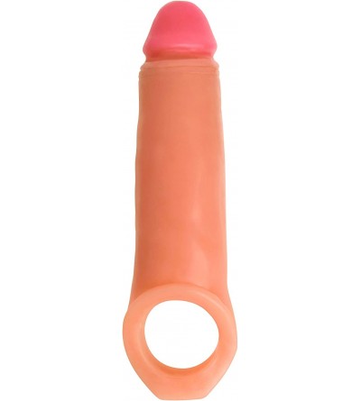 Dildos 2 Inch Penis Enhancer with Ball Strap Flesh - Vanilla - CF18LZX6Y7W $17.78