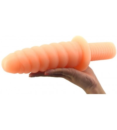 Dildos 29CM Long Anal Beads Dildo Screw Handle Conch Soft Flexible Butt Plug Fake Penis Box Discreet Package Women Masturbati...