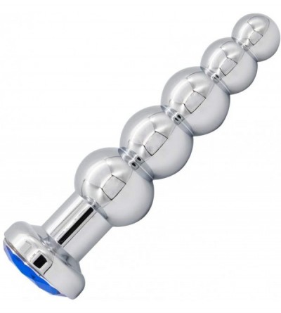 Anal Sex Toys Anal Plug Gem Anal Beads - 5 Beads Stainless Steel Butt Plug Pleasure Wand Anal Sex Toys for Men and Women - C1...