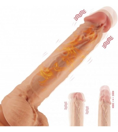 Dildos High Quality 8.6" Thrusting Dildo Vibrator with Vibrating and Heating- Realistic Telescopic Penis for G-spot Stimulati...