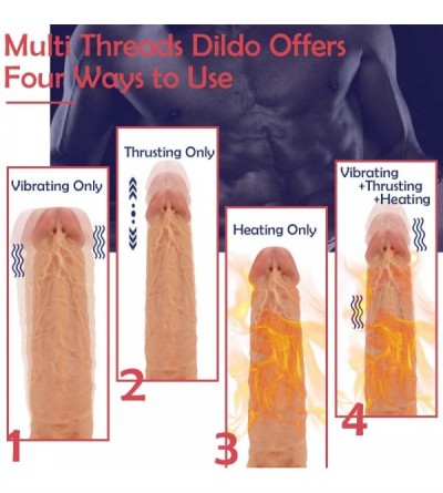 Dildos High Quality 8.6" Thrusting Dildo Vibrator with Vibrating and Heating- Realistic Telescopic Penis for G-spot Stimulati...