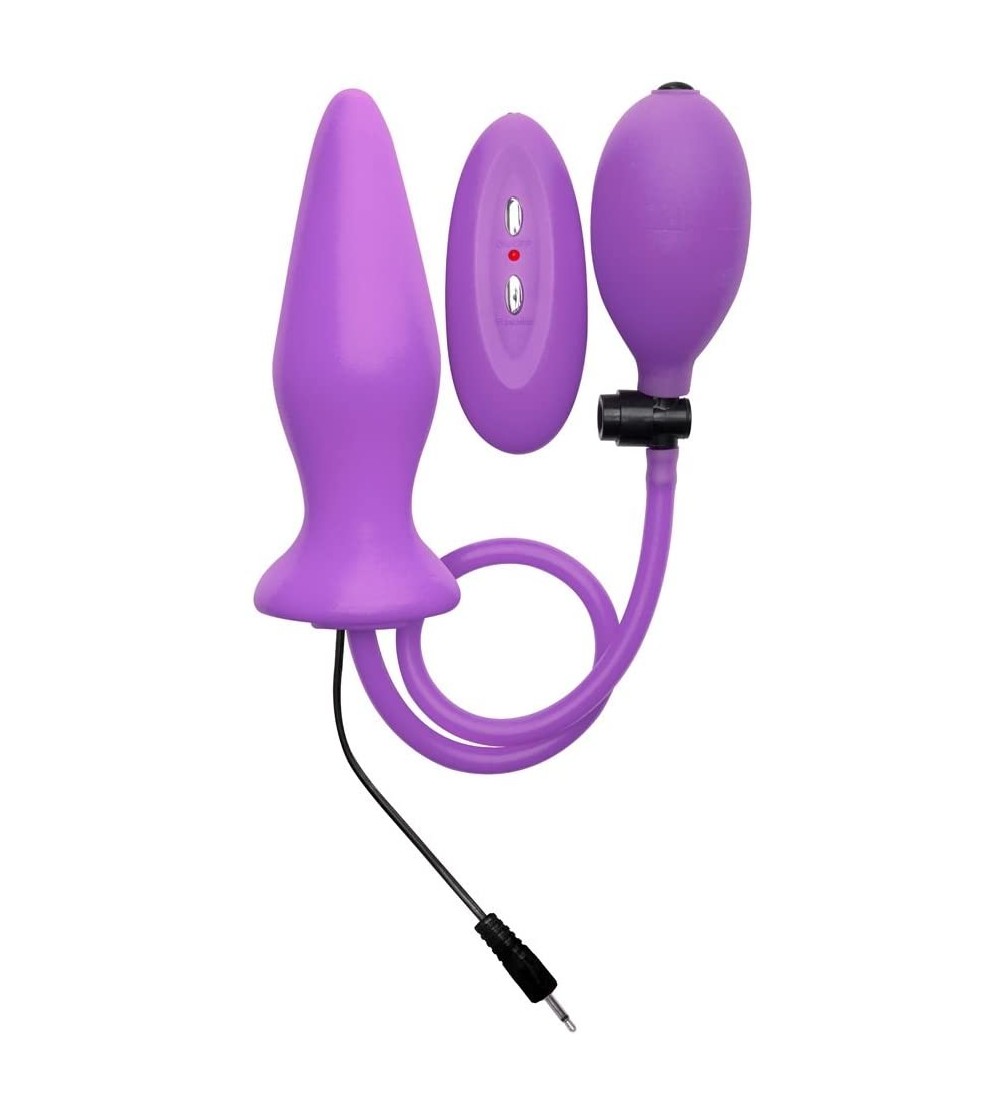 Dildos Inflatable Vibrating Silicone Plug Dildos- Purple - Purple - CL11PACVF7V $12.29