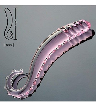 Dildos Pink Pyrex Glass Dildo Artificial Penis Crystal Fake Anal Plug Prostate Massager Masturbate Sex Toy for Adult Gay Wome...
