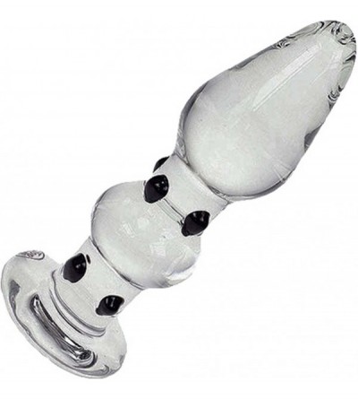 Anal Sex Toys Glass Anal Plug- Massager and H20 Water Based Lube (1oz) - CQ18X4Y7OMC $41.84