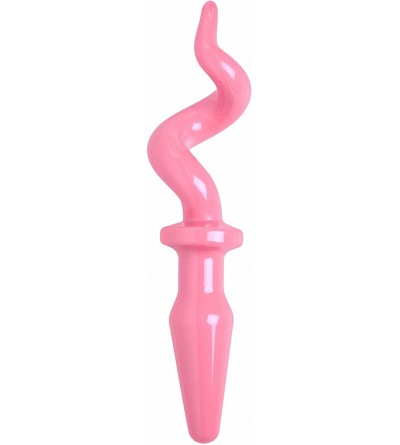 Anal Sex Toys Master Series Pig Tail Butt Plug- Pink - C911HYOQFK1 $12.37