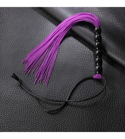 Paddles, Whips & Ticklers Spanking Whip Leather Tassels Whip Role Play Costume Accessories for Couples (Purple) - C718DLT7WM3...