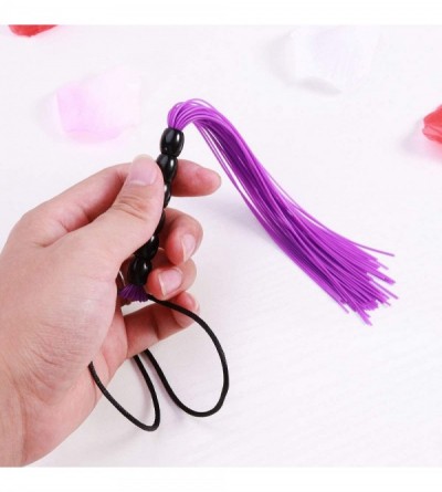 Paddles, Whips & Ticklers Spanking Whip Leather Tassels Whip Role Play Costume Accessories for Couples (Purple) - C718DLT7WM3...