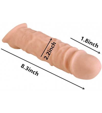 Pumps & Enlargers Extra Large 9inch Reusable Pennis Sleeves Girth for Men Extender Enlarger Extension Sheath Elastic Long Las...