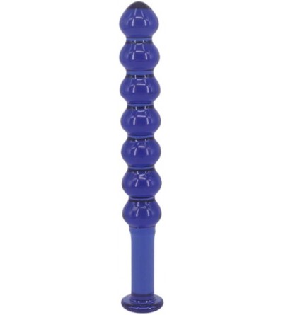 Anal Sex Toys 7 Beads Glass Pleasure Toys- Anal Training Butt Plug for Beginners (Deep Blue) - Deep Blue - CE18L54X2XU $28.10