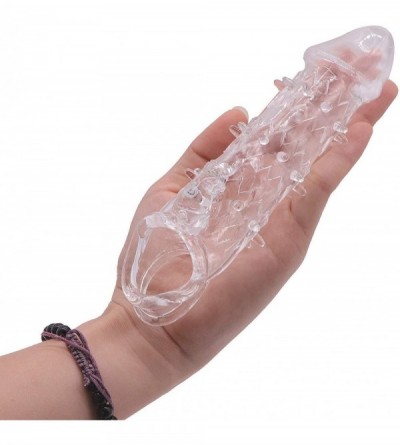 Pumps & Enlargers Stretchy M-oving Male Extension Extender Sleeve Cage for Men (Transparent) - CY1967423R0 $22.59