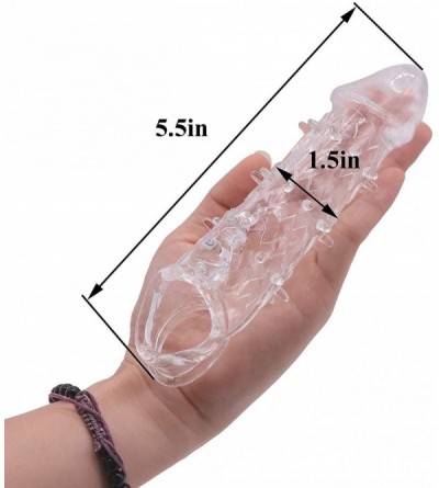 Pumps & Enlargers Stretchy M-oving Male Extension Extender Sleeve Cage for Men (Transparent) - CY1967423R0 $9.21