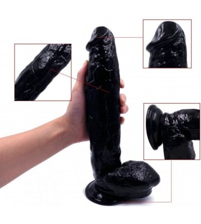 Dildos Female Utensils 11.8 Inch Safe Soft-Ďîldɔ Women Suction Cup Realistic Texture and Real Touch Toys (Color B) - B - C219...
