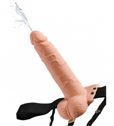 Dildos Fetish Fantasy Series 7.5" Hollow Squirting Strap-on with Balls- Flesh - CF18XX8T75L $58.64