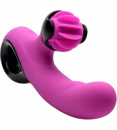 Vibrators G-Spin Silicone Vibrator with Spinning Clitoral Stimulator- 1 Count - CJ185LII4OM $34.19