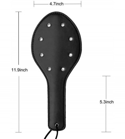 Paddles, Whips & Ticklers Large Spanking Paddle for Adults BDSM- 11.9inch Studded Faux Leather Paddle for Sex Play - CO18SHHU...