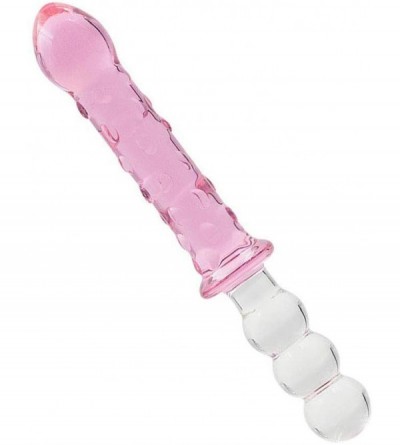 Dildos 8.9" Large Pink Crystal Dildo Glass Massager Crystal G-spot Stimulator Double Ended Dildo Big Crystal Anal Plug - CW11...