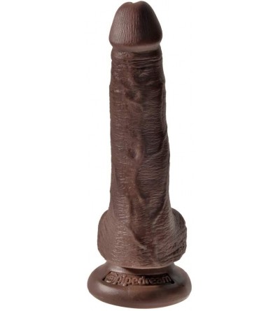 Dildos King Cock 6in Cock with Balls- Brown - CT186Y2WOK6 $42.26