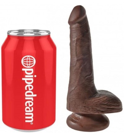 Dildos King Cock 6in Cock with Balls- Brown - CT186Y2WOK6 $15.92