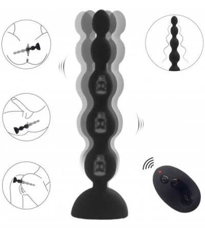 Anal Sex Toys Vibrating Prostate Massager Anal Beads Butt Plug 10 Stimulation Patterns 3 Speeds for Wireless Remote Control A...