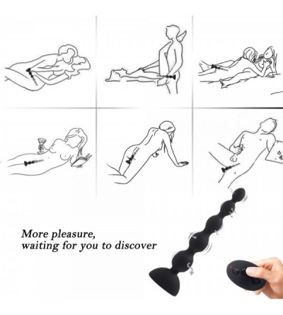 Anal Sex Toys Vibrating Prostate Massager Anal Beads Butt Plug 10 Stimulation Patterns 3 Speeds for Wireless Remote Control A...