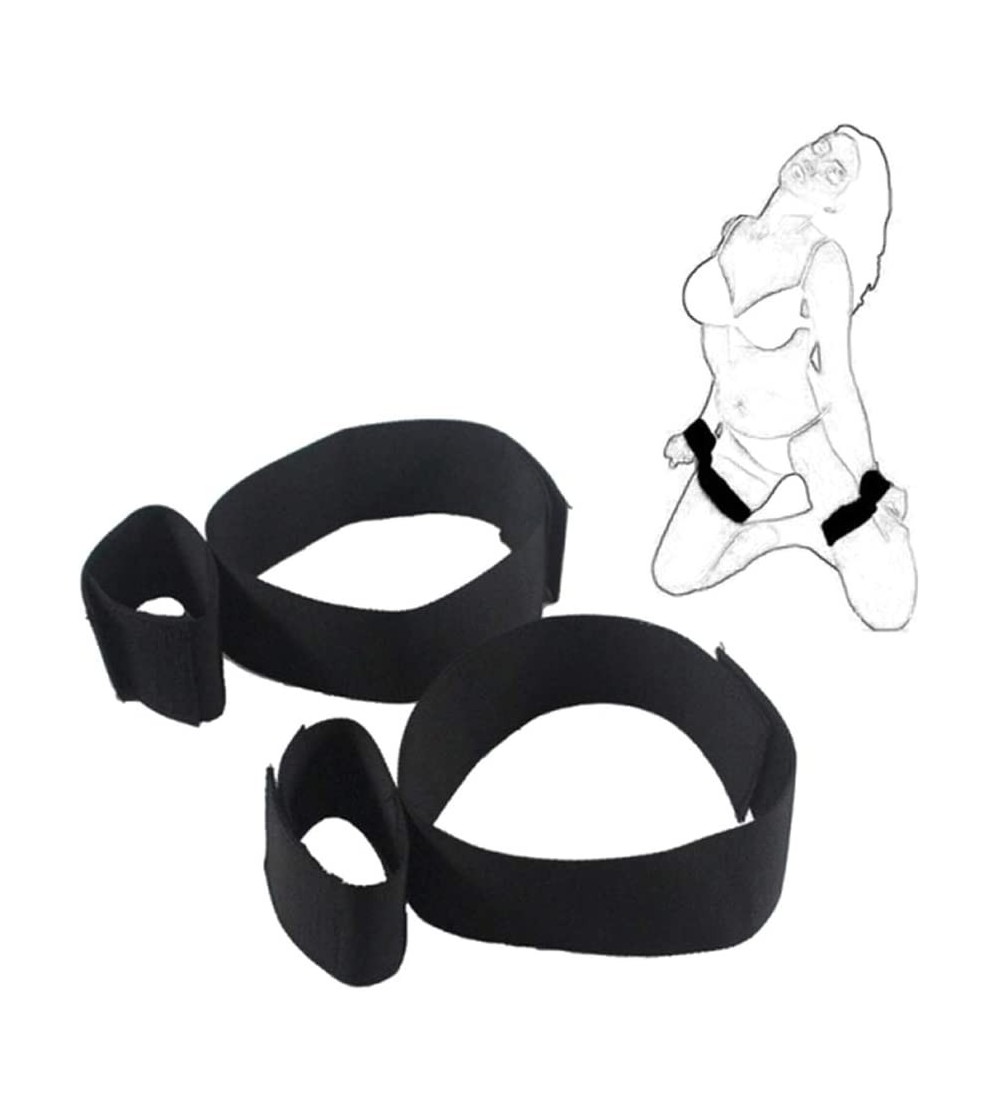 Restraints 2Pcs Nylon Foot Handcuffs Thigh Restraints Bondage Straps Couples Flirt Sex Toy- Special Bundled Binding Set Plush...