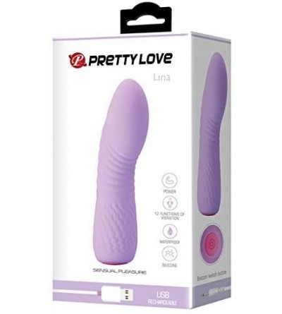 Vibrators Pretty Love Lina Mini Vibe - 12 Function Light Purple - CF18QYHOIQU $64.01