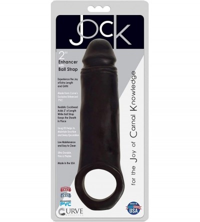 Pumps & Enlargers 2 Inch Penis Enhancer with Ball Strap- Brown - Chocolate - C718LZZE5SR $12.68