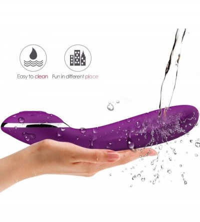 Vibrators Purple Dildo Vibrator G Spot for Clitoris Stimulation Waterproof Clit Stimulator with 9 Vibration Modes Quiet Motor...