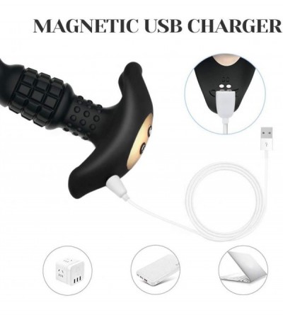 Anal Sex Toys Male Anal Vibrator Prostate Massager of Grenade Shape with 3 Rotation and 10 Vibration Modes- Rechargeable Vibr...